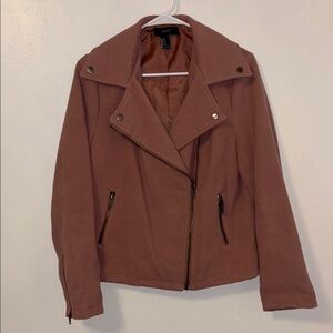 Forever 21 Pink Leather Moto Jacket